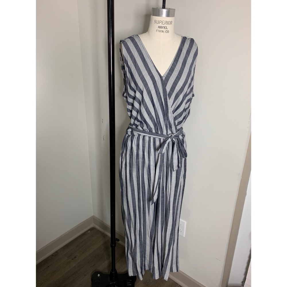 Striped Wide Leg Jumpsuit
